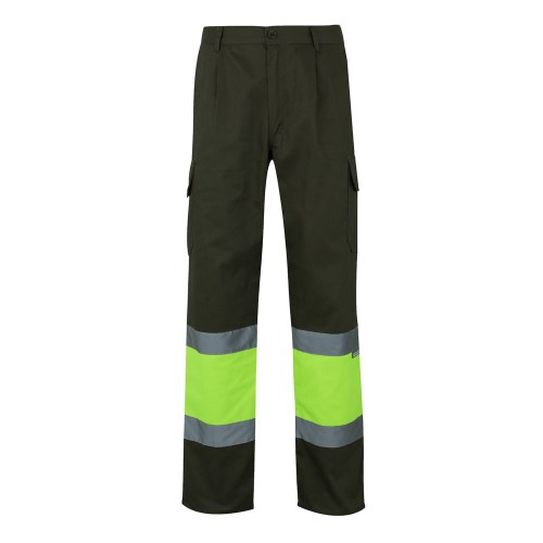 VL POSEIDON. Calças bicolor em sarja multibolsos (210g/m²), em algodão (20%) e poliéster (80%)