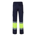 VL POSEIDON. Calças bicolor em sarja multibolsos (210g/m²), em algodão (20%) e poliéster (80%)