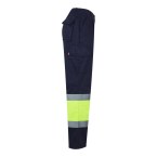 VL POSEIDON. Calças bicolor em sarja multibolsos (210g/m²), em algodão (20%) e poliéster (80%)