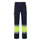 VL POSEIDON. Calças bicolor em sarja multibolsos (210g/m²), em algodão (20%) e poliéster (80%)