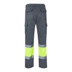 VL POSEIDON. Calças bicolor em sarja multibolsos (210g/m²), em algodão (20%) e poliéster (80%)