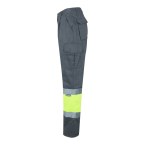 VL POSEIDON. Calças bicolor em sarja multibolsos (210g/m²), em algodão (20%) e poliéster (80%)