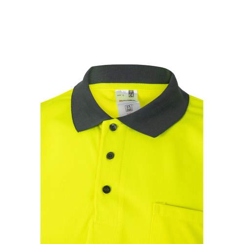 VL CUPID. Dwukolorowa koszulka polo w ptasie oczy (160 g/m²) z krótkimi rękawami, wykonana z poliestru (100%)