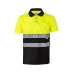 VL CUPID. Dwukolorowa koszulka polo w ptasie oczy (160 g/m²) z krótkimi rękawami, wykonana z poliestru (100%)