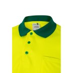 VL CUPID. Dwukolorowa koszulka polo w ptasie oczy (160 g/m²) z krótkimi rękawami, wykonana z poliestru (100%)