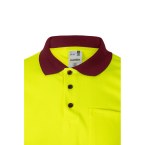 VL CUPID. Dwukolorowa koszulka polo w ptasie oczy (160 g/m²) z krótkimi rękawami, wykonana z poliestru (100%)