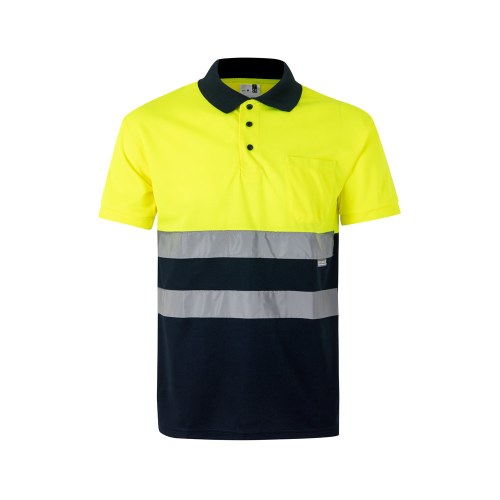 VL CUPID LARGE. Dwukolorowa koszulka polo w ptasie oczy (160 g/m²) z krótkim rękawem, poliester (100%)