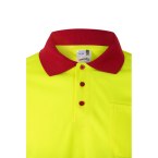 VL VULCAN. Dwukolorowa koszulka polo w ptasie oczy (160 g/m²) z długimi rękawami, z poliestru (100%)