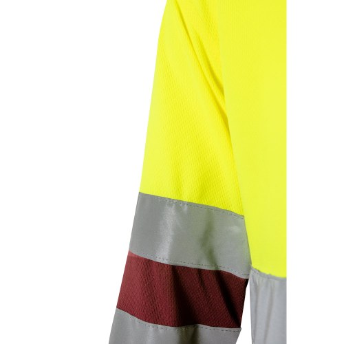 VL VULCAN LARGE. Dwukolorowa koszulka polo w ptasie oczy (160 g/m²) z długim rękawem, poliester (100%)
