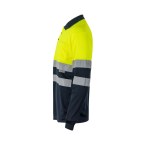 VL VULCAN LARGE. Dwukolorowa koszulka polo w ptasie oczy (160 g/m²) z długim rękawem, poliester (100%)