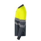 VL VULCAN LARGE. Dwukolorowa koszulka polo w ptasie oczy (160 g/m²) z długim rękawem, poliester (100%)