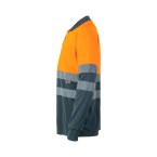 VL VULCAN LARGE. Dwukolorowa koszulka polo w ptasie oczy (160 g/m²) z długim rękawem, poliester (100%)