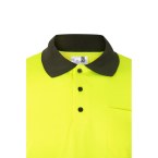 VL VULCAN LARGE. Dwukolorowa koszulka polo w ptasie oczy (160 g/m²) z długim rękawem, poliester (100%)