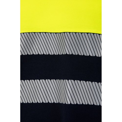 VL BASTET. Dwukolorowa koszulka pikowana (150 g/m²) z bawełny (55%) i poliestru (45%)