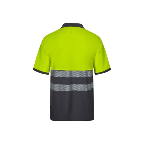 VL ACHELOUS. Dwukolorowa koszulka polo piqué (150 g/m²) z krótkim rękawem, z bawełny (55%) i poliestru (45%)