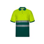 VL ACHELOUS. Dwukolorowa koszulka polo piqué (150 g/m²) z krótkim rękawem, z bawełny (55%) i poliestru (45%)