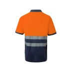 VL ACHELOUS. Dwukolorowa koszulka polo piqué (150 g/m²) z krótkim rękawem, z bawełny (55%) i poliestru (45%)