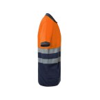VL ACHELOUS. Dwukolorowa koszulka polo piqué (150 g/m²) z krótkim rękawem, z bawełny (55%) i poliestru (45%)