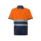 VL ACHELOUS. Dwukolorowa koszulka polo piqué (150 g/m²) z krótkim rękawem, z bawełny (55%) i poliestru (45%)
