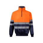 VL THOR. Dwukolorowa bluza (300 g/m²) z polaru poliestrowego (100%)