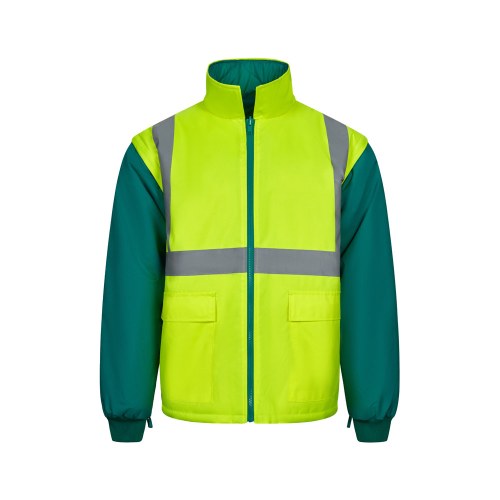 VL JUNO LARGE. Dwukolorowa kurtka 4 w 1 (180 g/m²) z poliestru (100%) z powłoką PU