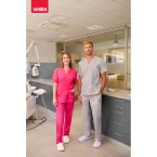 VL ILLAPA. Tunika twillowa (190 g/m²) z krótkim rękawem, z poliestru (65%) i bawełny (35%)