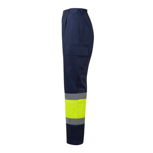VL ARTEMIS. Dwukolorowe spodnie z diagonalu (190 g/m²), bawełny (20%) i poliestru (80%)