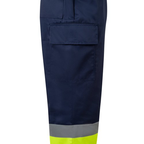 VL ARTEMIS. Dwukolorowe spodnie z diagonalu (190 g/m²), bawełny (20%) i poliestru (80%)