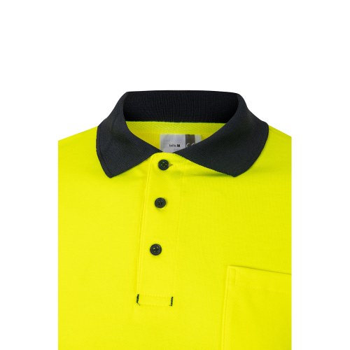 VL PLUTO LARGE. Dwukolorowa koszulka polo pikowana (150 g/m²) z długim rękawem, z bawełny (55%) i poliestru (45%)