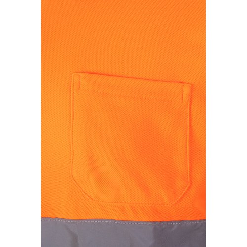 VL PLUTO LARGE. Dwukolorowa koszulka polo pikowana (150 g/m²) z długim rękawem, z bawełny (55%) i poliestru (45%)