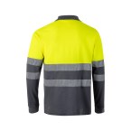 VL PLUTO LARGE. Dwukolorowa koszulka polo pikowana (150 g/m²) z długim rękawem, z bawełny (55%) i poliestru (45%)
