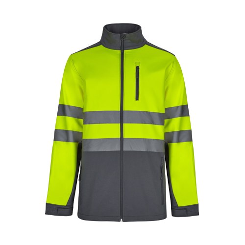 VL HESTIA. Dwukolorowa kurtka soft shell (280 g/m²) z poliestru (96%) i elastanu (4%)