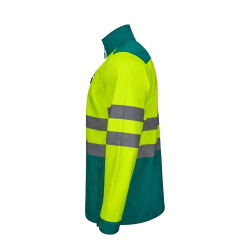 VL HESTIA. Dwukolorowa kurtka soft shell (280 g/m²) z poliestru (96%) i elastanu (4%)