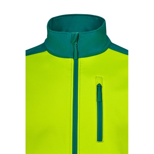 VL HESTIA. Dwukolorowa kurtka soft shell (280 g/m²) z poliestru (96%) i elastanu (4%)