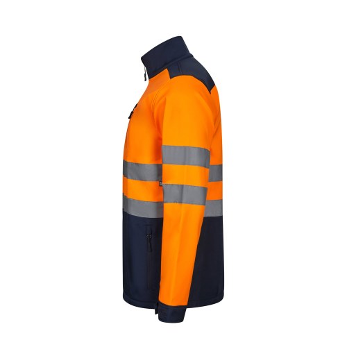 VL HESTIA. Dwukolorowa kurtka soft shell (280 g/m²) z poliestru (96%) i elastanu (4%)