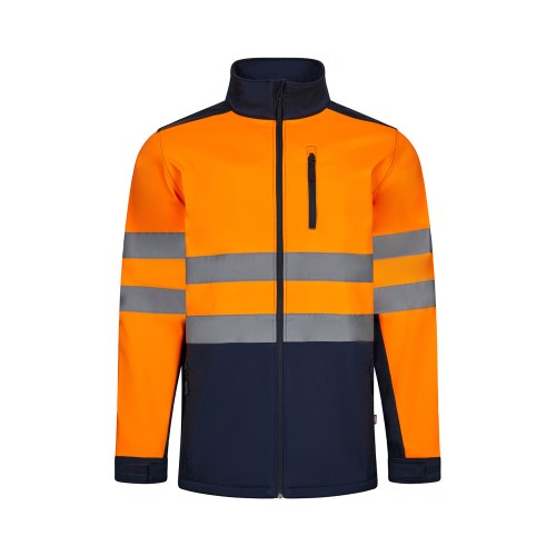 VL HESTIA. Dwukolorowa kurtka soft shell (280 g/m²) z poliestru (96%) i elastanu (4%)