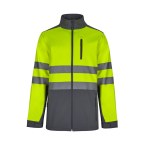 VL HESTIA. Dwukolorowa kurtka soft shell (280 g/m²) z poliestru (96%) i elastanu (4%)