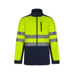 VL HESTIA LARGE. Dwukolorowa kurtka soft shell (280 g/m²), z polarową podszewką i membraną TPU, z poliestru (96%) i elastanu (4%)