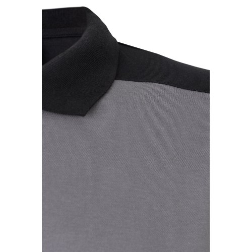 VL VELES. Dwukolorowa koszulka polo piqué (180 g/m²), krótki rękaw, bawełna (60%) i poliester (40%)