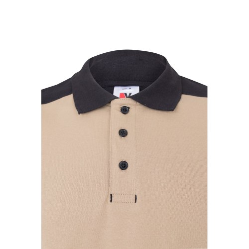 VL VELES. Dwukolorowa koszulka polo piqué (180 g/m²), krótki rękaw, bawełna (60%) i poliester (40%)