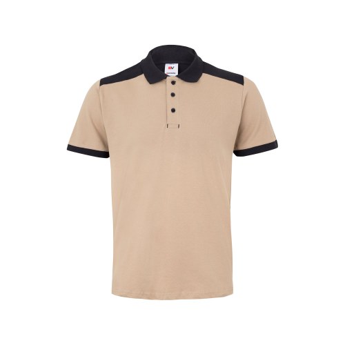 VL VELES. Dwukolorowa koszulka polo piqué (180 g/m²), krótki rękaw, bawełna (60%) i poliester (40%)