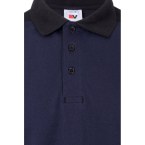 VL VELES. Dwukolorowa koszulka polo piqué (180 g/m²), krótki rękaw, bawełna (60%) i poliester (40%)
