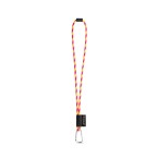 75089. SET Lanyard TUBE Long (Ø 7 mm) z karabińczykiem w kształcie litery D o długości 55 mm i zapięciem bezpieczeństwa o średnicy Ø 7 mm
