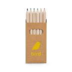 BIRD. Piórnik z 6 kolorowymi kredkami