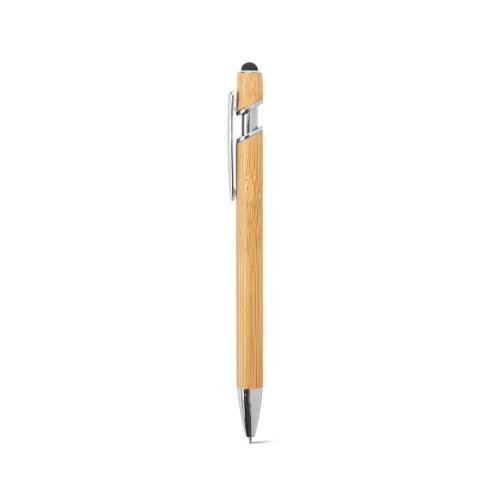 NEIL BAMBOO. Długopis bambusowy z chromowanymi detalami aluminiowymi