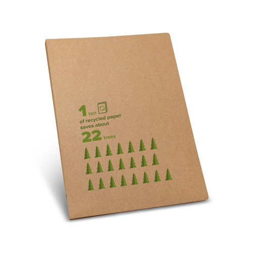 POE. Teczka na dokumenty formatu A4 wykonana w 100% z papieru pochodzącego z recyklingu (450 g/m²)