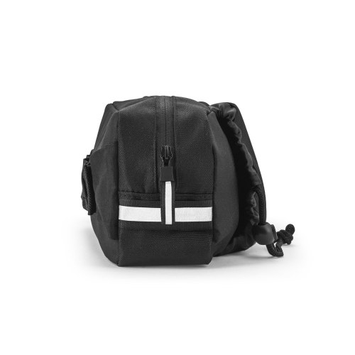 DELFOS POUCH. Torba biodrowa z 300D poliestru pochodzącego i 600D poliestru pochodzącego z elementami odblaskowymi