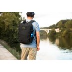 EDINBURGH BPACK. Plecak w stylu wojskowym wykonany z 600D, poliestru z recyklingu o wysokiej gęstości i podszewki z 210D poliestru z recyklingu 17'3'