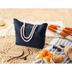 ATHENS. Torba plażowa z bawełny pochodzącej z recyklingu (70%) i poliestru pochodzącego z recyklingu (30%) (220 g/m²)