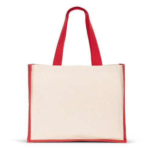 HELSINQUE COLOUR. Torba płócienna (320 g/m²), z dnem i bokami z laminowanej juty (350 g/m²) w kolorach